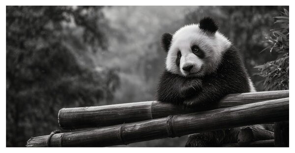 Obraz spokojna panda w naturze