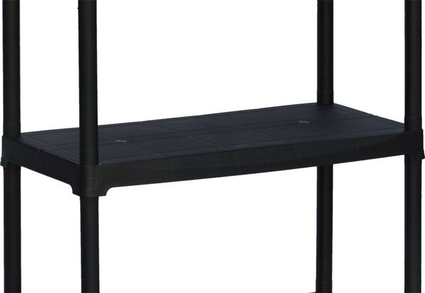 Regał plastikowy TEMPO, 1760x800x400 mm, 5 półek