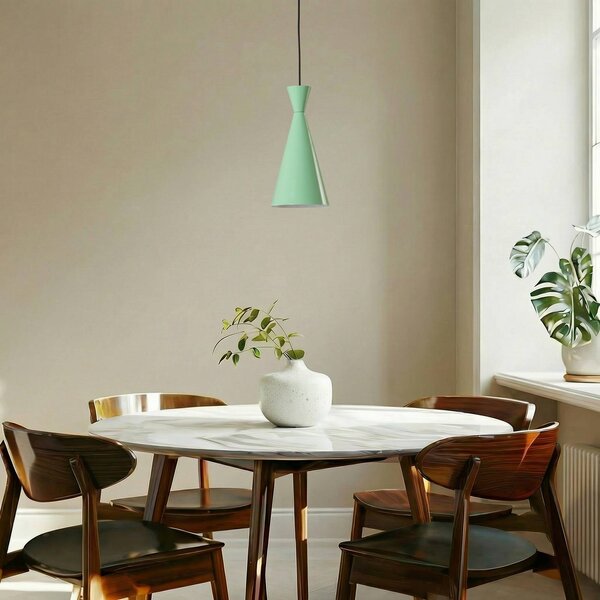 Lampa wisząca Glenora ROYALTECH, możliwość ściemniania, zielony, salon / jadalnia, metal, nowoczesny