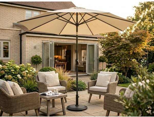 Czarna podstawka na parasol ogrodowy Bonami Essentials Sun, ø 50 cm