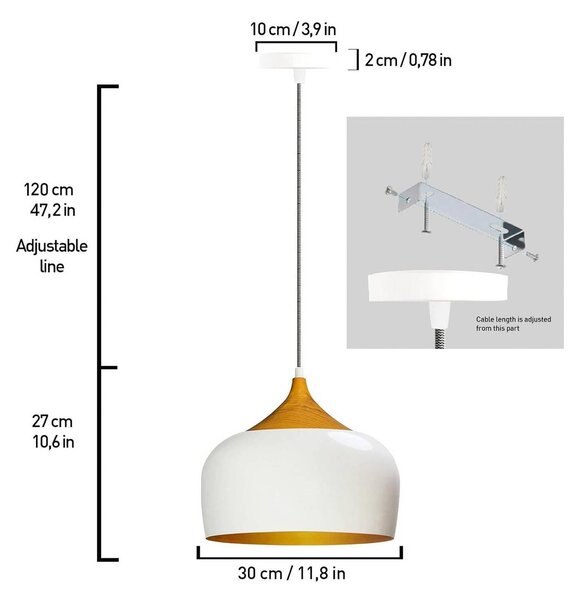 Lampa wisząca Qwen ROYALTECH, możliwość ściemniania, biały / opal, salon / jadalnia, metal, nowoczesny