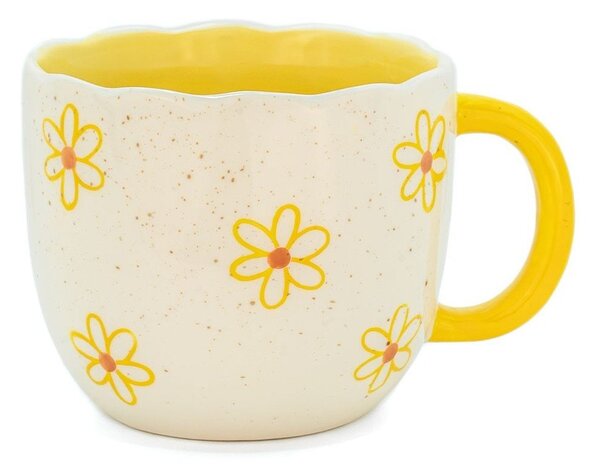 Żółto-kremowy porcelanowy kubek 350 ml Surprise Highland Cow – Sass & Belle