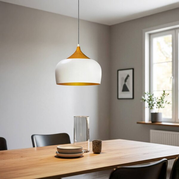 Lampa wisząca Qwen ROYALTECH, możliwość ściemniania, biały / opal, salon / jadalnia, metal, nowoczesny