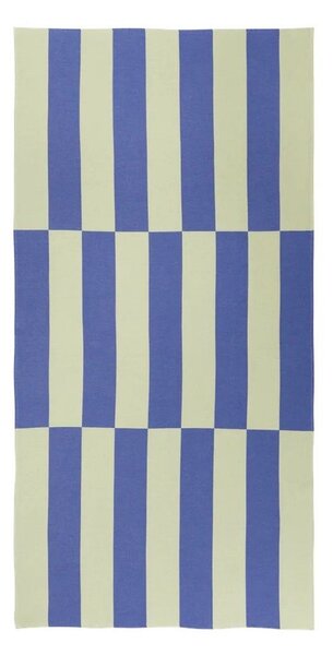 Jasnożółty/niebieski bawełniany ręcznik plażowy 100x160 cm Su – noo.ma
