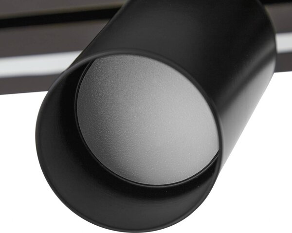 Lucande Reflektor sufitowy LED Tiron, 5-punktowy, 100 cm, dąb Tiron Lucande, możliwość ściemniania, ciemne drewno, salon / jadalnia, drewno, nowoczesny