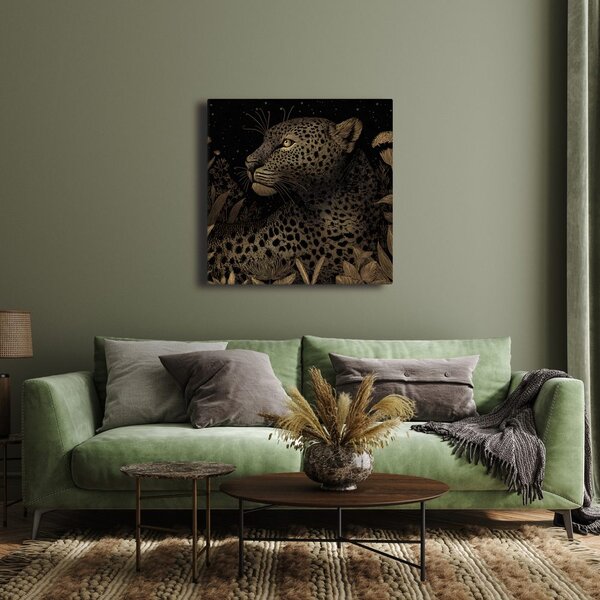 Obraz tajemnicze spojrzenie lamparta