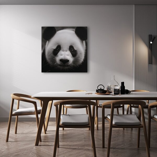Obraz panda na czarnym tle