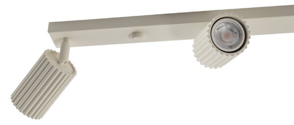 Reflektor sufitowy Carbon, beżowy, długość 81 cm, aluminiowy, 4-punktowy. Karbon SOLLUX LIGHTING, możliwość ściemniania, kremowy / amber, salon / jadalnia, aluminium, nowoczesny