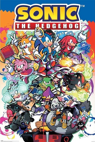 Plakat, Obraz Sonic The Hedgehog - Sonic Comic Characters, (61 x 91.5 cm)