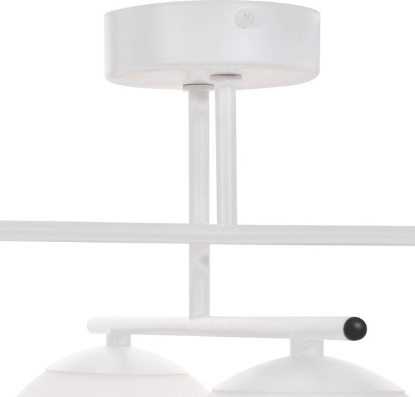 Lampa sufitowa Aurora Domiluce, możliwość ściemniania, biały / opal, salon / jadalnia, szkło