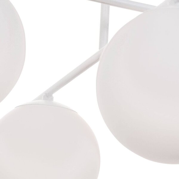 Lampa sufitowa Aurora Domiluce, możliwość ściemniania, biały / opal, salon / jadalnia, szkło