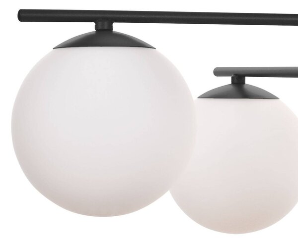 Lampa sufitowa Aurora Domiluce, możliwość ściemniania, czarny, salon / jadalnia, szkło