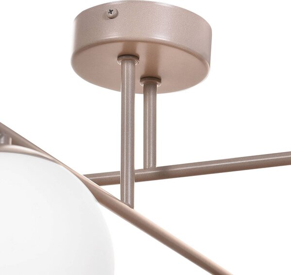 Lampa sufitowa Aurora Domiluce, możliwość ściemniania, kremowy / amber, salon / jadalnia, szkło