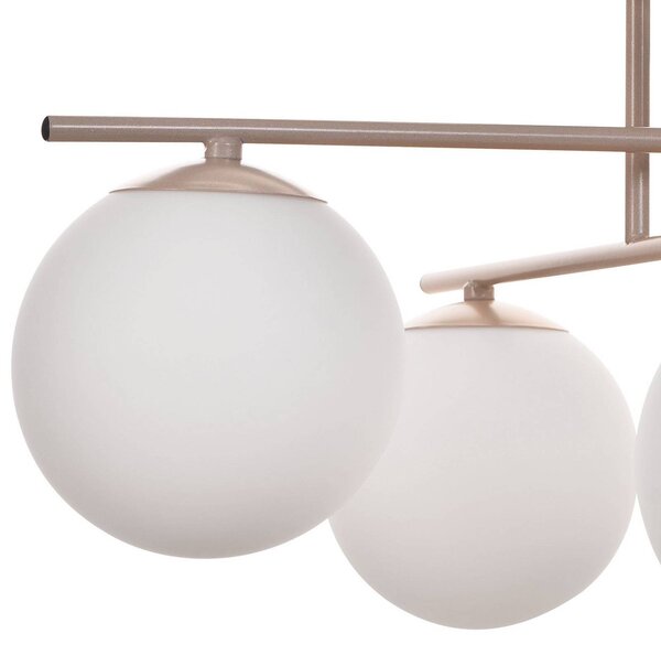 Lampa sufitowa Aurora Domiluce, możliwość ściemniania, kremowy / amber, salon / jadalnia, szkło