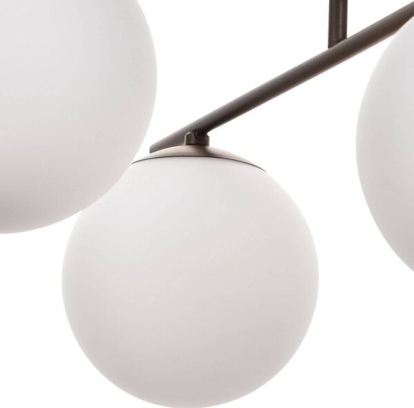 Lampa sufitowa Aurora Domiluce, możliwość ściemniania, brązowy / rdzawy, salon / jadalnia, szkło
