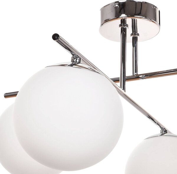 Lampa sufitowa Aurora Domiluce, możliwość ściemniania, chromowy / srebrny, salon / jadalnia, szkło
