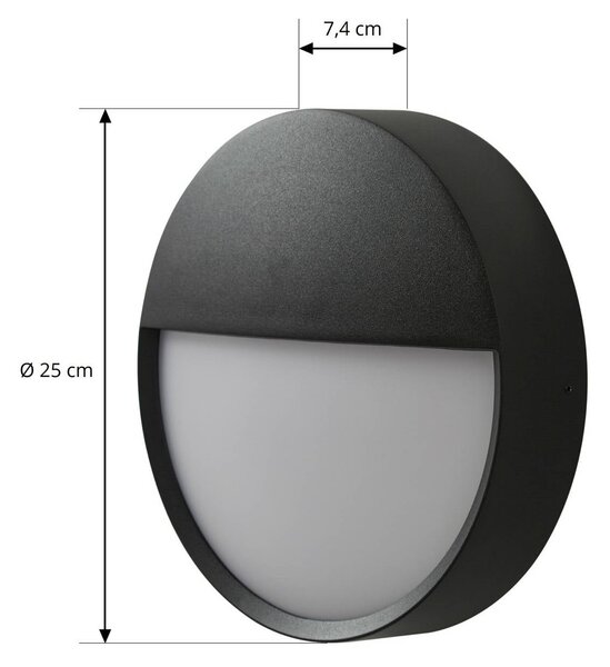 Kinkiet zewnętrzny LED Gravo Arcchio, czarny, aluminium, nowoczesny