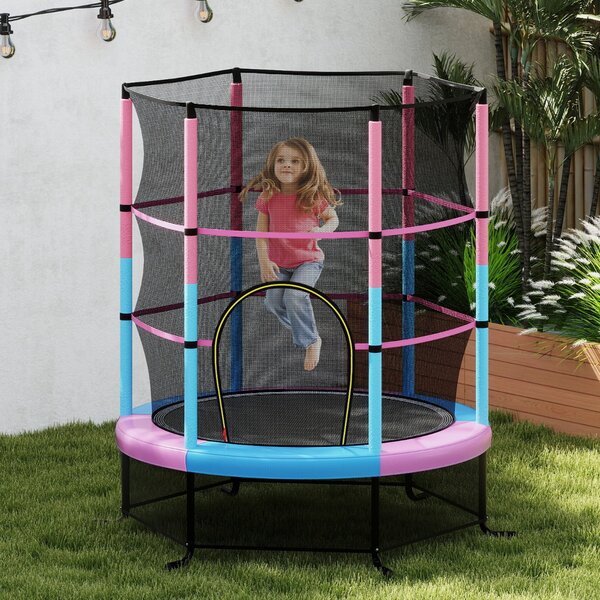 Trampolina ogrodowa z siatką zabezpieczającą Ø165 cm