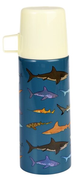 Niebieski termos dla dzieci 350 ml Sharks – Rex London