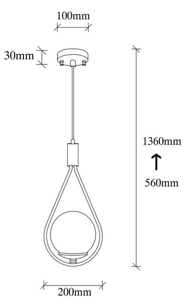 Czarna lampa wisząca ze szklanym kloszem Sessiz – Opviq lights