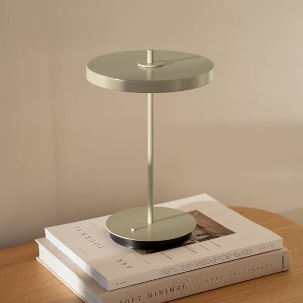 UMAGE Lampa stołowa LED Asteria Move, możliwość ściemniania, brązowy / rdzawy, salon / jadalnia, metal, design