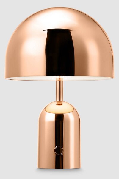 Tom Dixon Lampa stołowa BELL PORTABLE, miedź, 28 cm IP44 możliwość ściemniania, miedziany, salon / jadalnia, tworzywo sztuczne, design