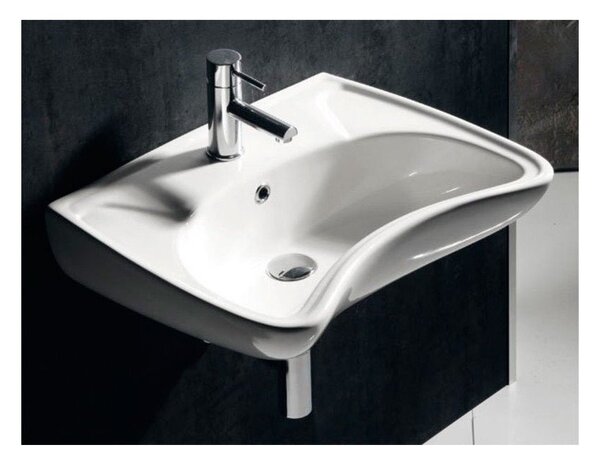 Biała ceramiczna umywalka 59x45,5 cm Handicap – Sapho