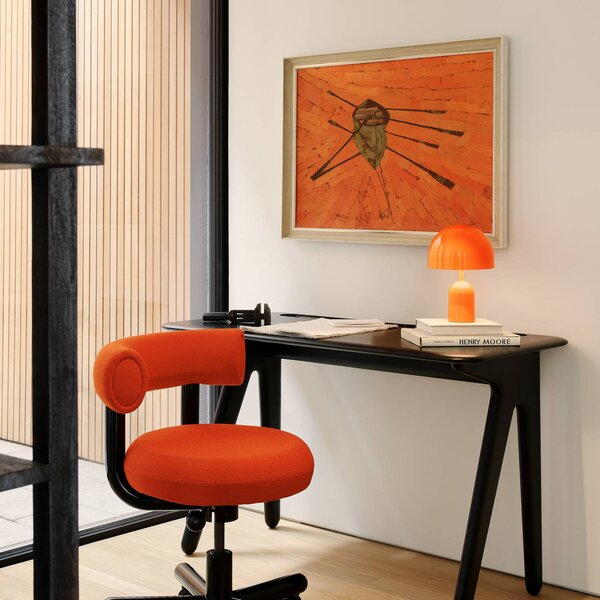Tom Dixon Lampa stołowa z akumulatorem BELL PORTABLE, czerwona, 28 cm IP44 możliwość ściemniania, czerwony, salon / jadalnia, tworzywo sztuczne, design
