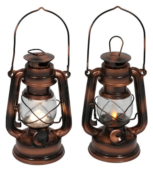 Lampion LED w kolorze brązu (wysokość 19 cm) – Hilight