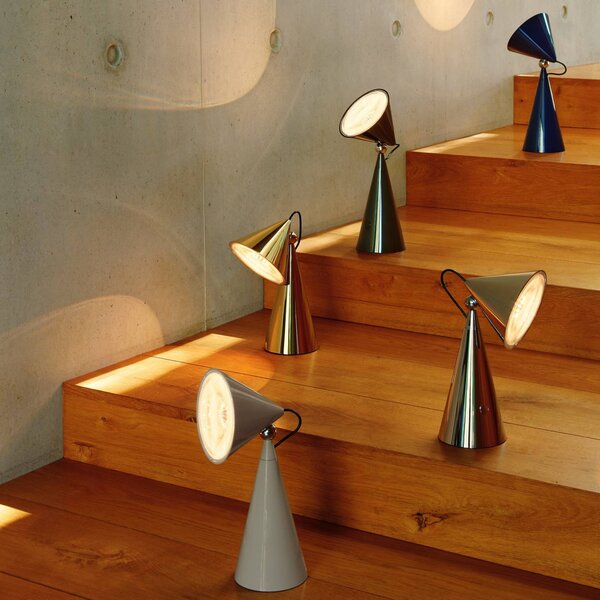 Tom Dixon Lampa stołowa POSE, możliwość ściemniania, niebieski, salon / jadalnia, tworzywo sztuczne, design