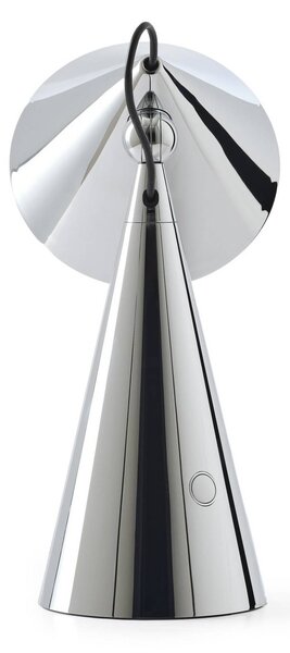 Tom Dixon Lampa stołowa POSE, możliwość ściemniania, chromowy / srebrny, salon / jadalnia, tworzywo sztuczne, design