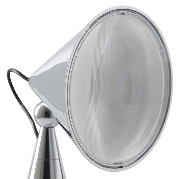 Tom Dixon Lampa stołowa POSE, możliwość ściemniania, chromowy / srebrny, salon / jadalnia, tworzywo sztuczne, design