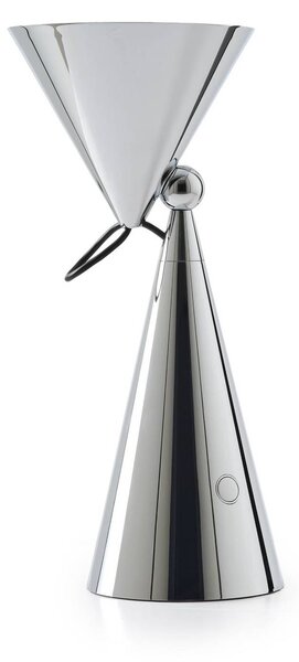 Tom Dixon Lampa stołowa POSE, możliwość ściemniania, chromowy / srebrny, salon / jadalnia, tworzywo sztuczne, design