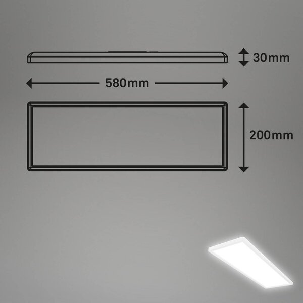 Briloner Lampa sufitowa LED Move, biały / opal, przedpokój, tworzywo sztuczne