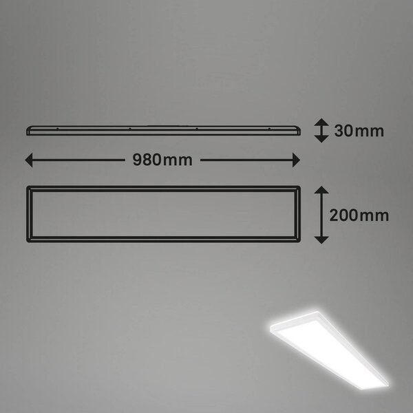 Briloner Lampa sufitowa LED Move, biały / opal, przedpokój, tworzywo sztuczne