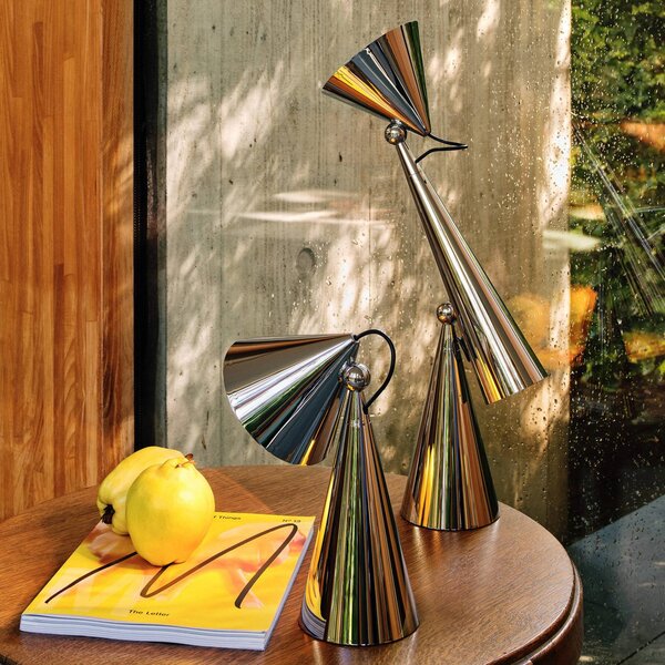 Tom Dixon Lampa stołowa design Pose Task Light, możliwość ściemniania, chromowy / srebrny, salon / jadalnia, tworzywo sztuczne, design