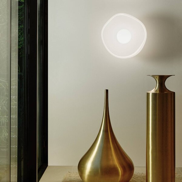 Tom Dixon Kinkiet designerski Melt, możliwość ściemniania, chromowy / srebrny, salon / jadalnia, tworzywo sztuczne, design