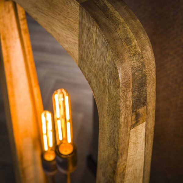 ZIJLSTRA Lampa stojąca Woodframe, jasne drewno, salon / jadalnia, drewno, nowoczesny