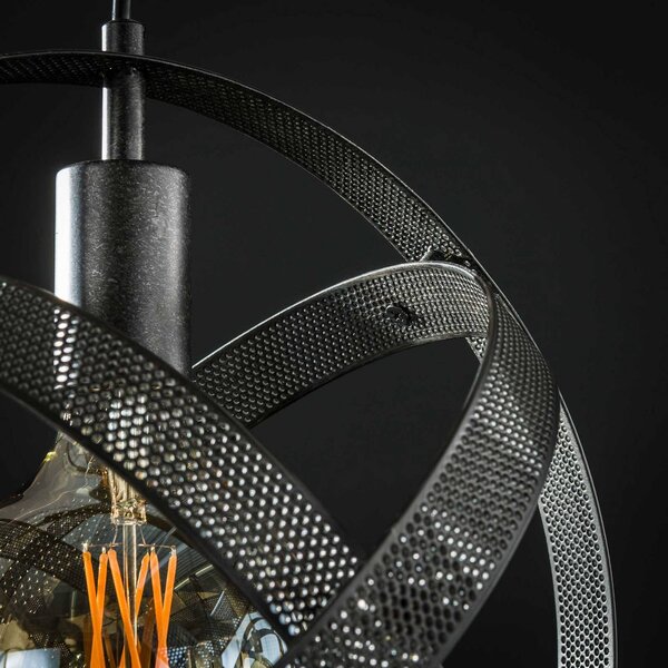 ZIJLSTRA Lampa wisząca Cosmica, możliwość ściemniania, czarny, salon / jadalnia, metal, nowoczesny