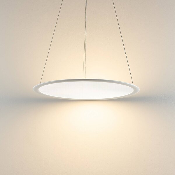 Deko-Light Panel LED żyrandol, biały, Ø 63 cm, metal, CCT, ściemniany, 50 W PANEL, możliwość ściemniania, biały / opal, biuro, aluminium, nowoczesny
