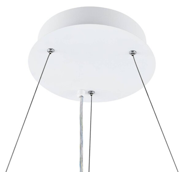 Deko-Light Panel LED żyrandol, biały, Ø 63 cm, metal, CCT, ściemniany, 50 W PANEL, możliwość ściemniania, biały / opal, biuro, aluminium, nowoczesny