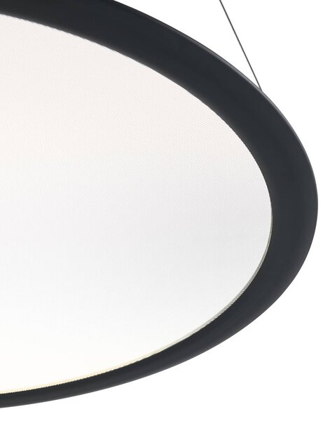 Deko-Light Lampa wisząca LED PANEL, czarna, Ø 63 cm, metal, CCT ściemniana 50 W możliwość ściemniania, czarny, biuro, aluminium, nowoczesny