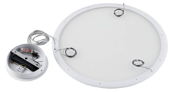 Deko-Light Panel LED żyrandol, biały, Ø 63 cm, metal, CCT, ściemniany, 50 W PANEL, możliwość ściemniania, biały / opal, biuro, aluminium, nowoczesny