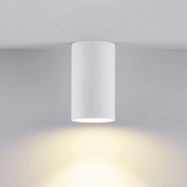 Deko-Light Downlight CAN, biały, IP44, Ø 6 cm, metal, GU10 możliwość ściemniania, biały / opal, łazienka, aluminium