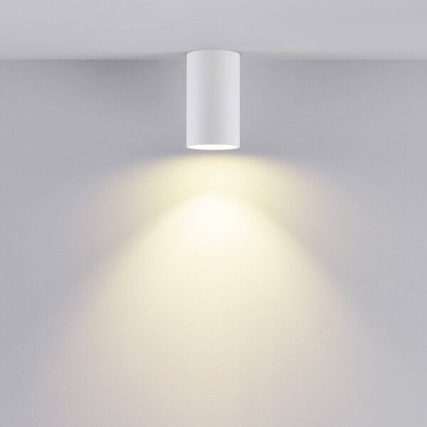 Deko-Light Downlight CAN, biały, IP44, Ø 6 cm, metal, GU10 możliwość ściemniania, biały / opal, łazienka, aluminium