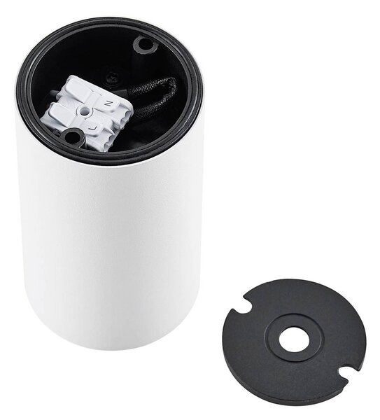 Deko-Light Downlight CAN, biały, IP44, Ø 6 cm, metal, GU10 możliwość ściemniania, biały / opal, łazienka, aluminium