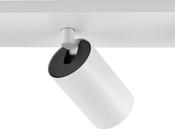 Deko-Light Reflektor sufitowy CAN TILT, biały, 48 x 9 cm, 3-punktowa, metal GU10 możliwość ściemniania, biały / opal, salon / jadalnia, aluminium