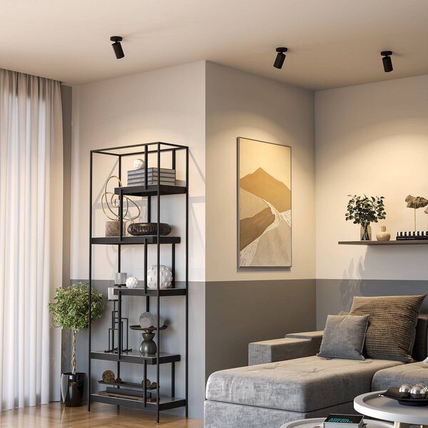 Deko-Light Reflektor sufitowy CAN TILT, czarny, Ø 8 cm, 1-punktowa, metal GU10 możliwość ściemniania, czarny, salon / jadalnia, aluminium