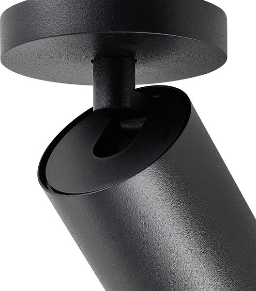 Deko-Light Reflektor sufitowy CAN TILT, czarny, Ø 8 cm, 1-punktowa, metal GU10 możliwość ściemniania, czarny, salon / jadalnia, aluminium