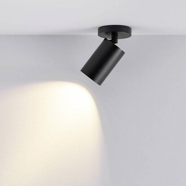 Deko-Light Reflektor sufitowy CAN TILT, czarny, Ø 8 cm, 1-punktowa, metal GU10 możliwość ściemniania, czarny, salon / jadalnia, aluminium